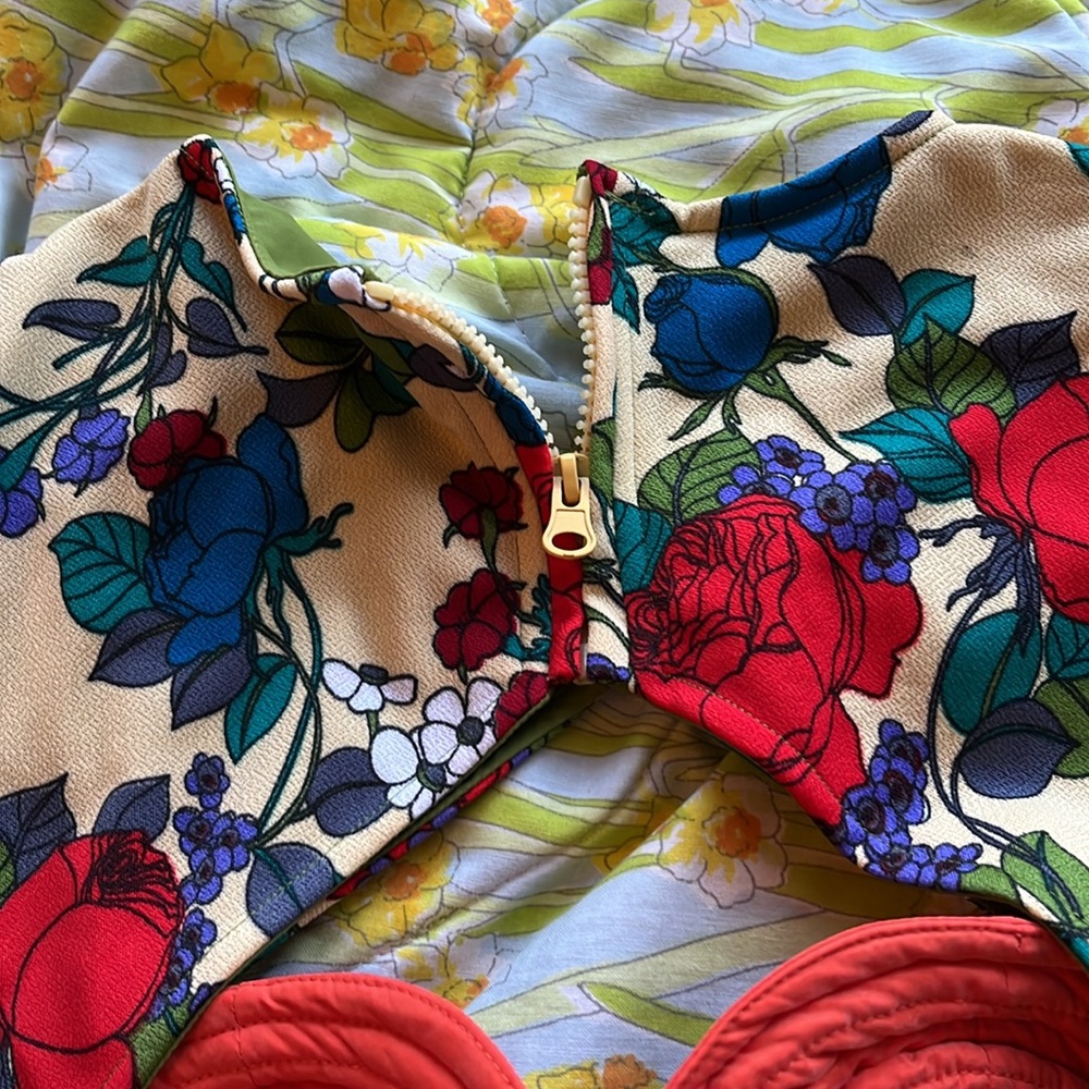 Nuvolo Floral Summer Cocktail Kimmno-Sleeve Dress Size Large - Picture 12 of 16